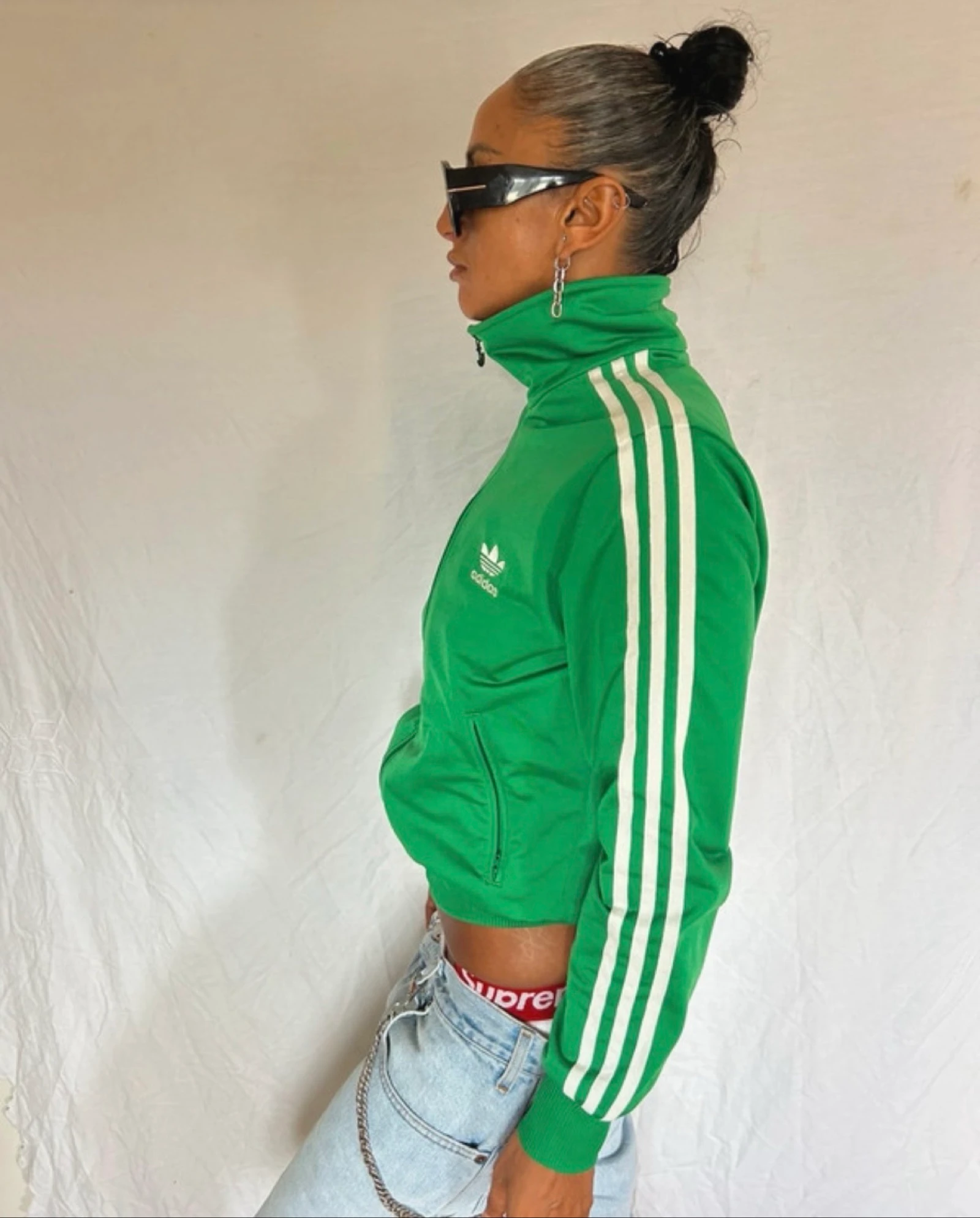 Chaqueta / chaleco - adidas / bordado - cuello alto / top - vintage - Y2K - oversize – photo 6